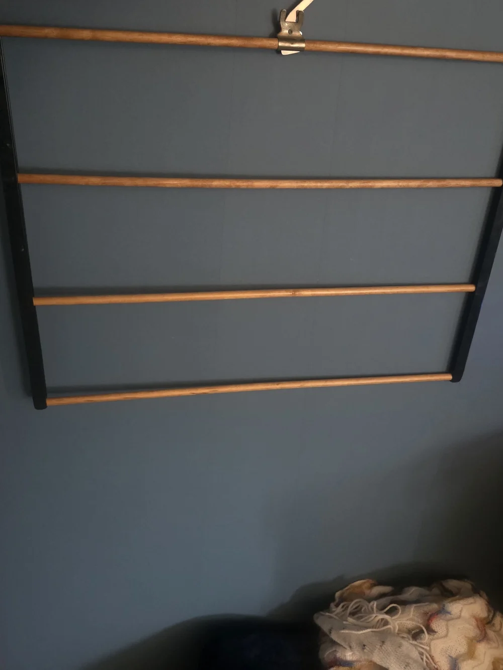 Vintage Wooden Skirt & Slacks Hanger | 4-Bar Closet Organizer MCM